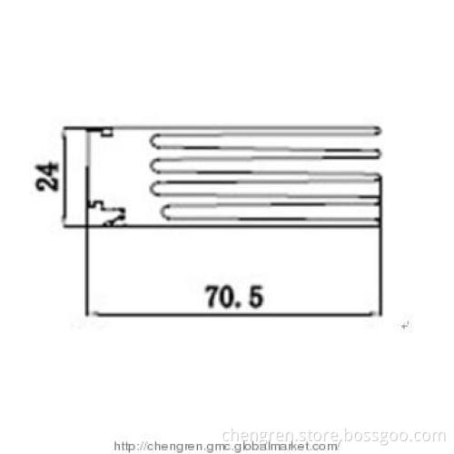 Aluminum extrusion alloy heatsink 70.5*24